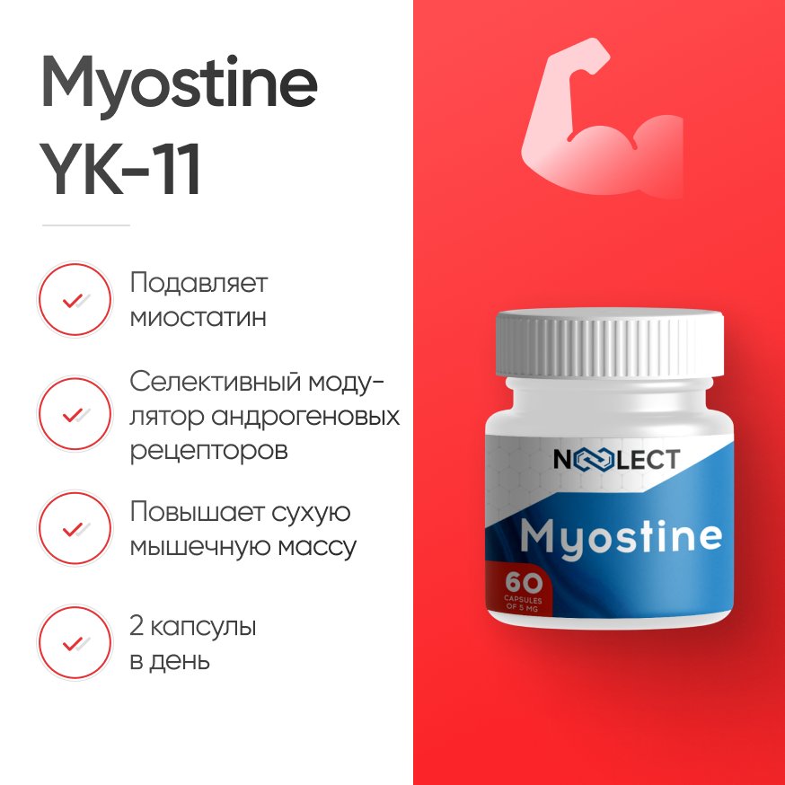 Myostine YK-11 60 капсул